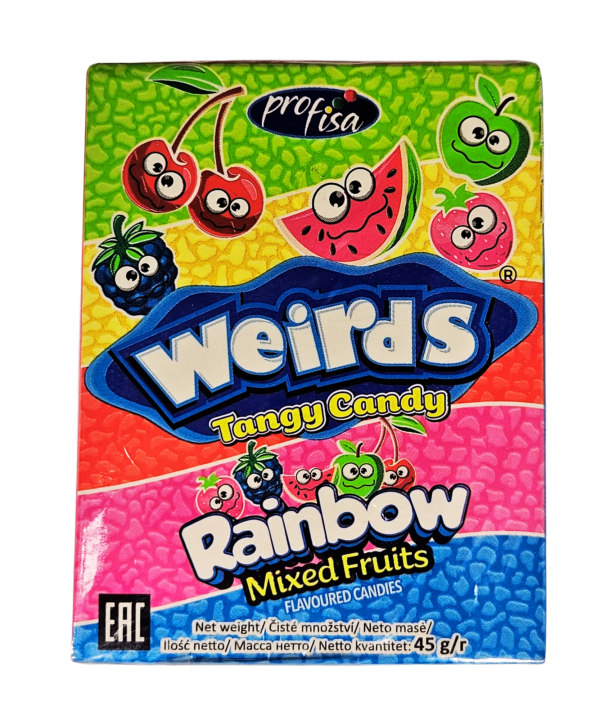 Saldainiai Weirds Tangy Candy Rainbow Mixed Fruits