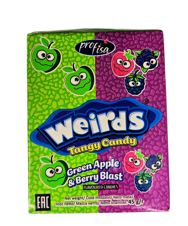 Saldainiai Weirds Tangy Candy Green Apple & Berry Blast