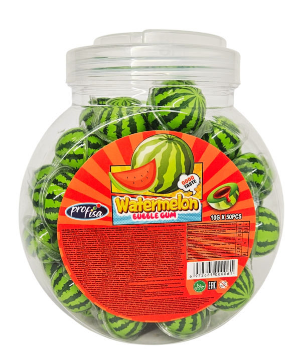 Kramtoma guma Watermelon Bubble Gum, 50vnt
