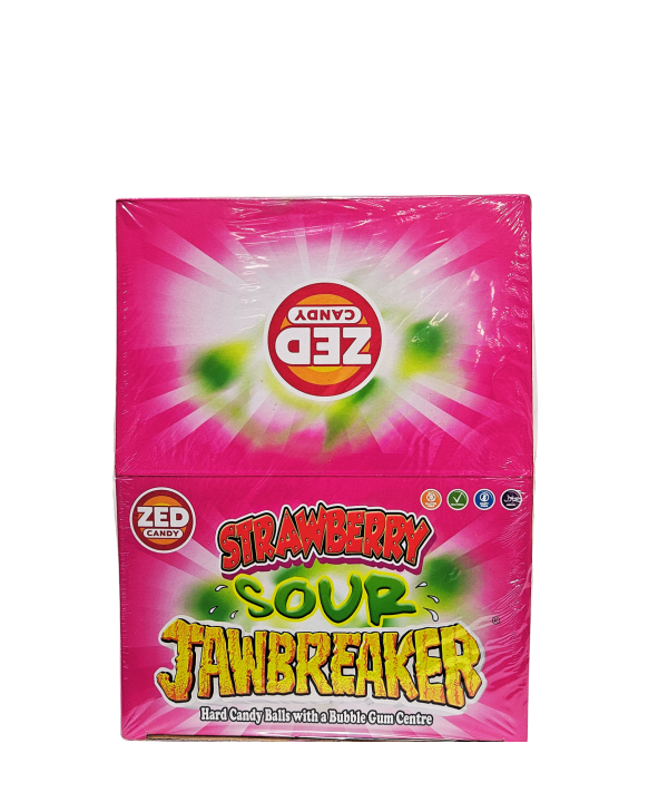 Kramtoma guma Jawbreaker Sour Strawberry, 90vnt