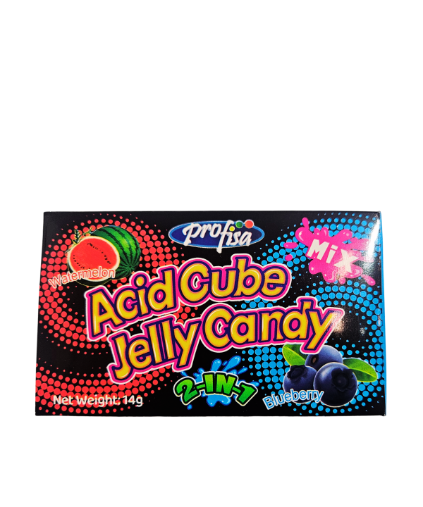 Saldainis Watermelon/Blueberry Acid Cube Jelly Candy