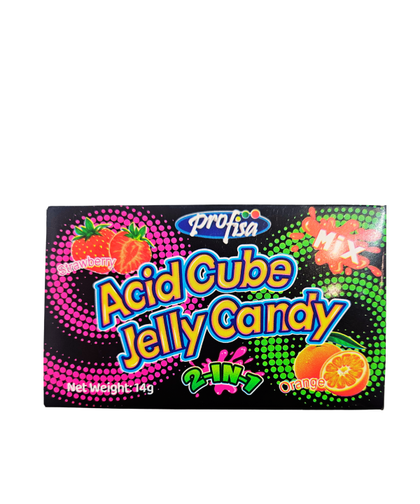 Saldainis Orange/Strawberry Acid Cube Jelly Candy