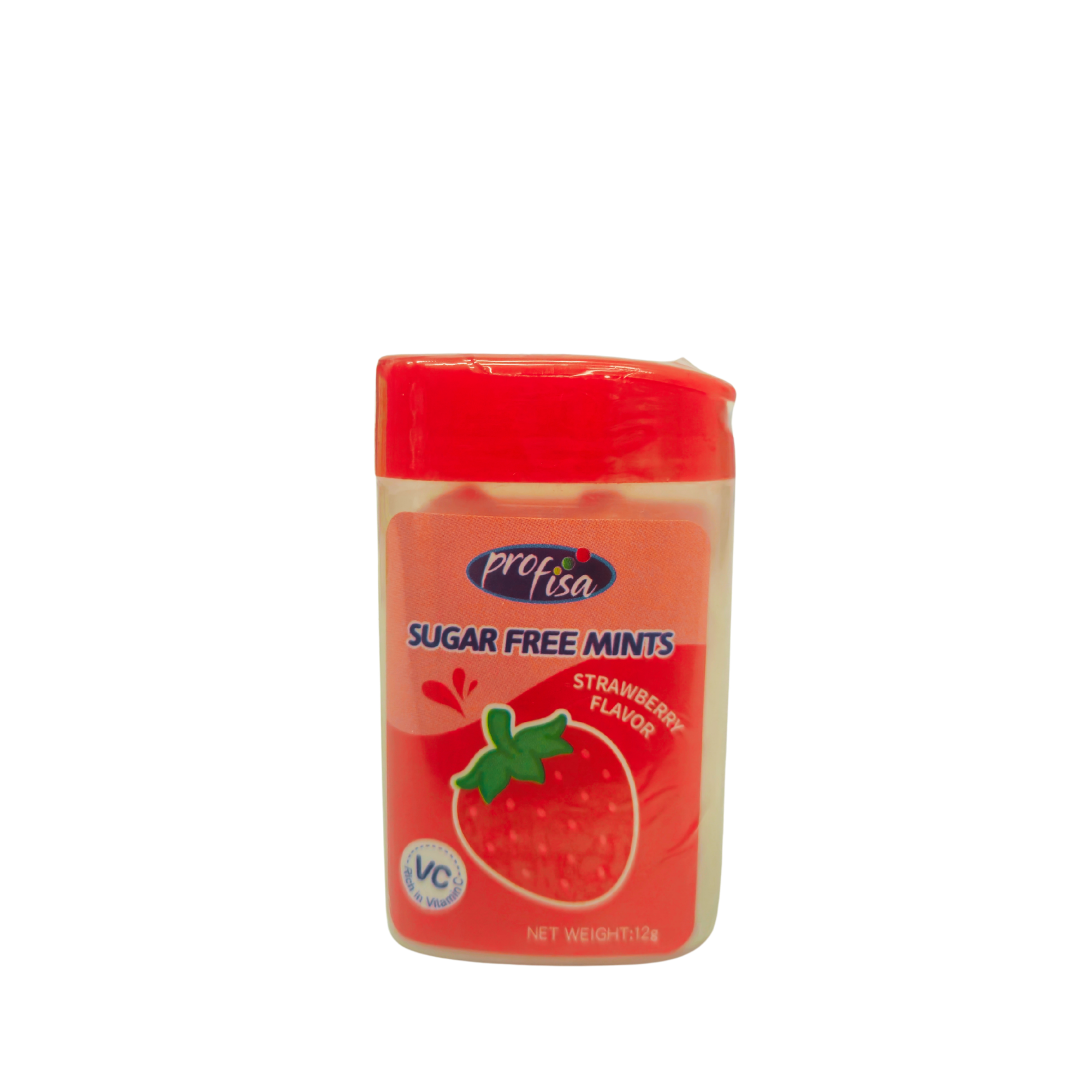 Becukriai mėtiniai braškių skonio saldainiai Sugar Free Mints, 12vnt - Image 2