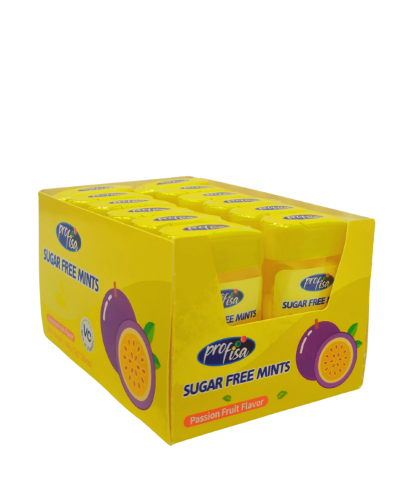 Becukriai mėtiniai pasiflorų skonio saldainiai Sugar Free Mints, 12vnt
