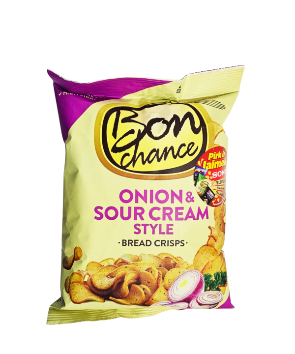 Bon Chance duonos traškučiai su svogūnų ir grietinės skonio prieskoniais