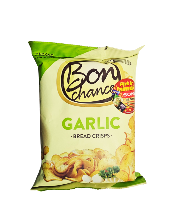 Bon Chance duonos traškučiai su česnakų prieskonių mišiniu