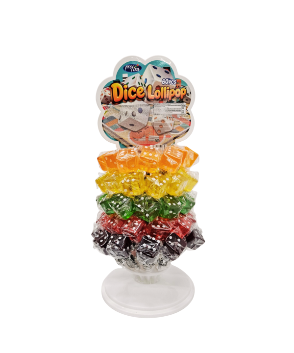 Dice Lollipop vaisinio skonio ledinukai 60 vnt