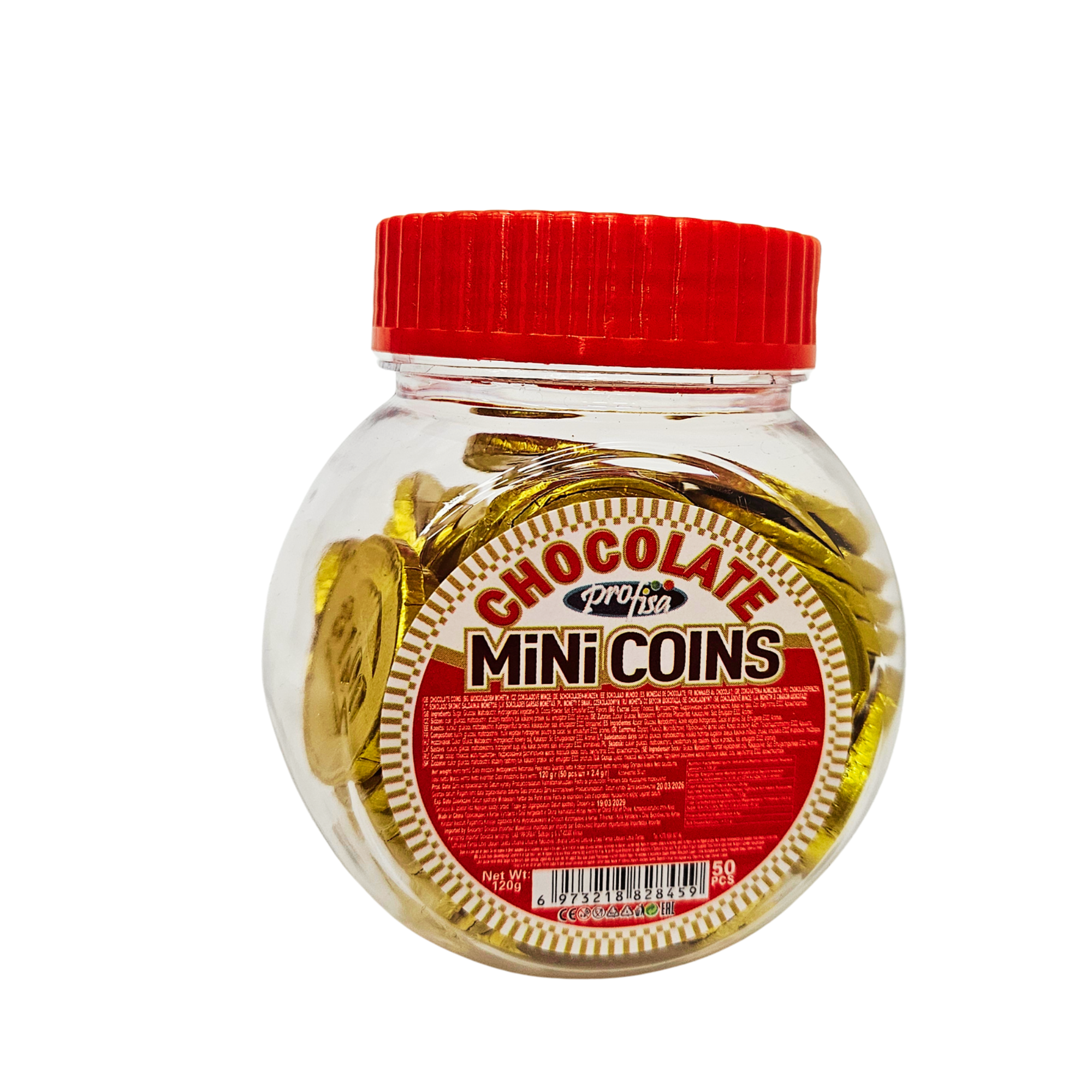 Šokoladinės monetos Chocolate Mini Coins, 50vnt