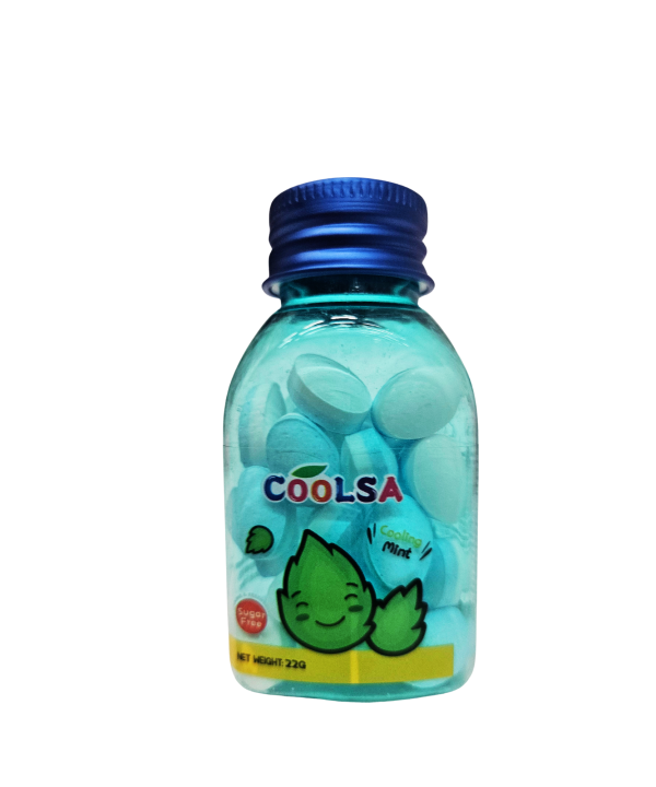 Coolsa Cooling Mint becukriai mėtų skonio saldainiai