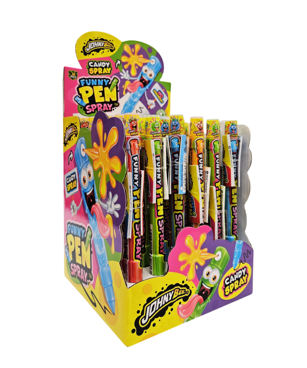 Skysti saldainiai purškiklyje Funny Pen Spray