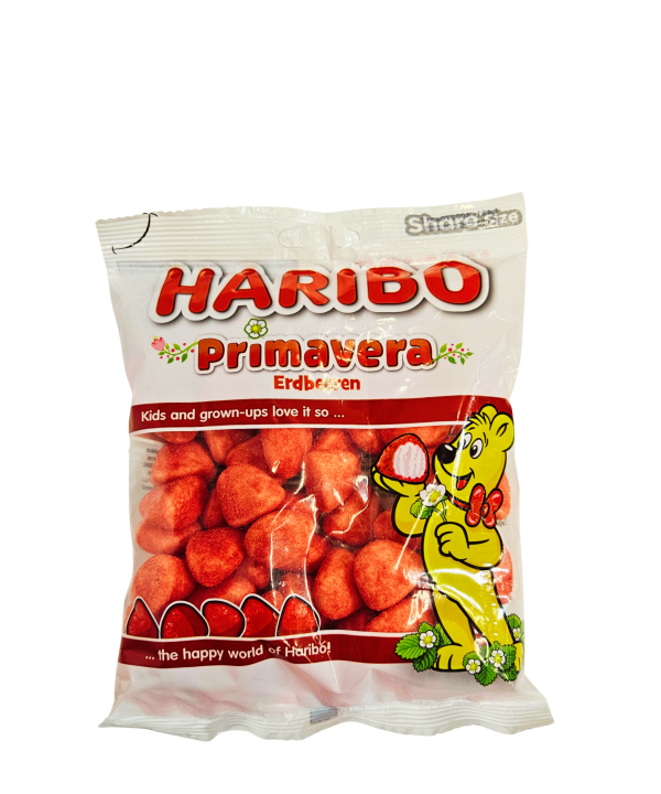 Haribo Primavera braškių skonio zefyriniai guminukai