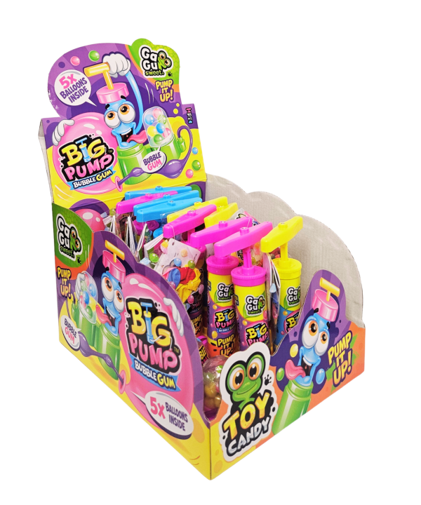 Big Pump su balionais ir Bubble Gum Tutti Frutti skonio kramtomoji guma
