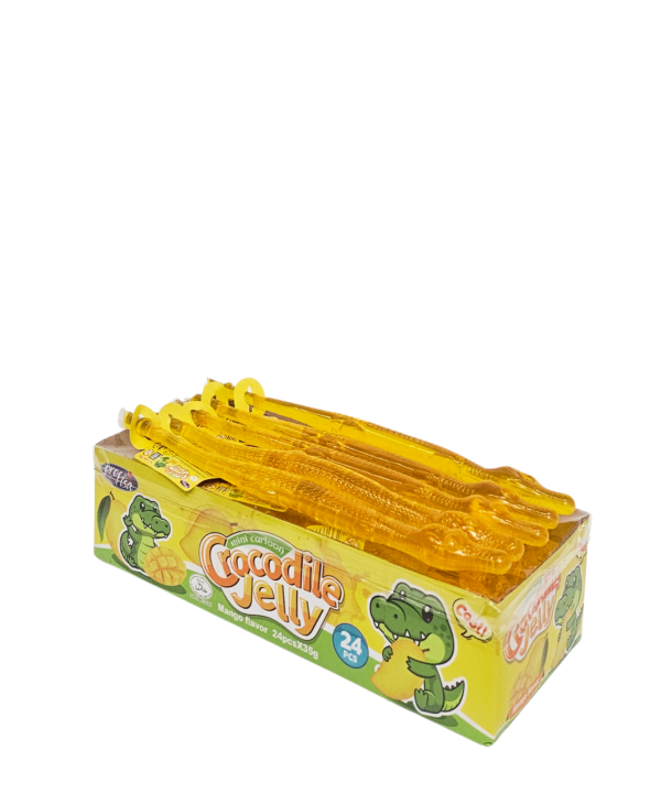 Saldainiai Mini Cartoon Crocodile Mango Jelly, 24 vnt