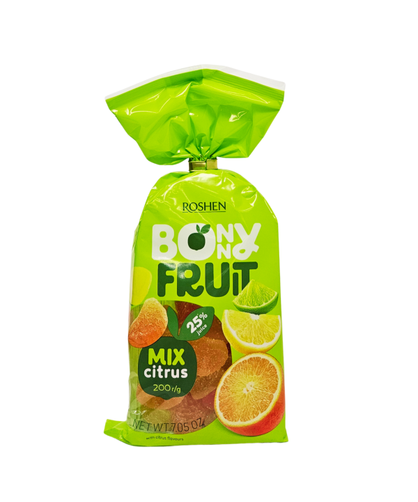 Roshen Bonny Fruit Citrus Mix vaisiniai saldainiai