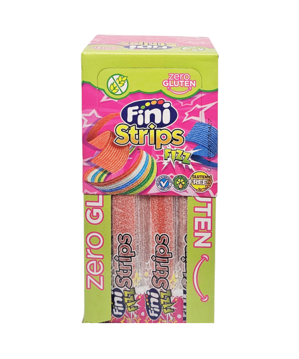 Zero Gluten Strawberry rūgščios braškių skonio guminukų juostelės be glitimo
