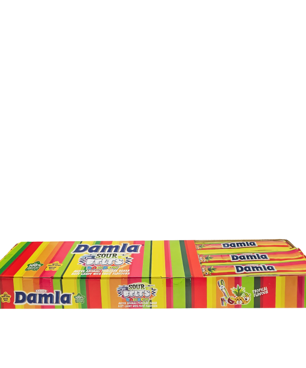 Damla Sour Belts Rainbow vaisių skonio guminukų juostelės
