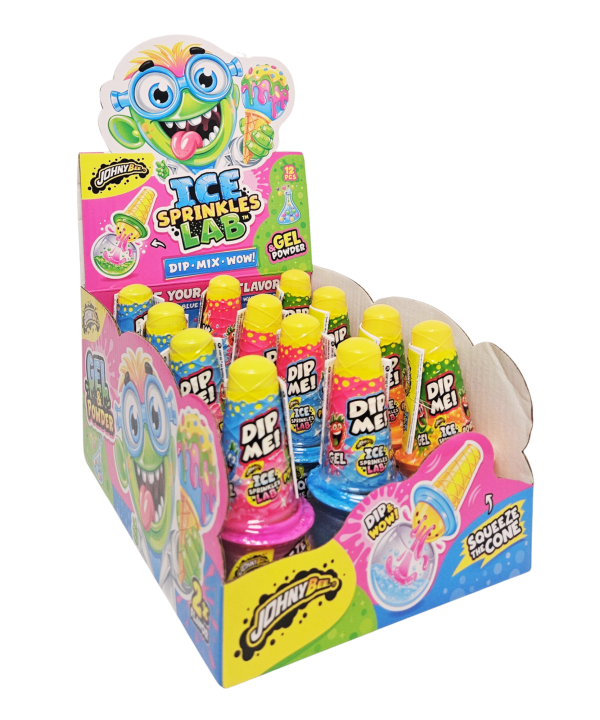 Johny Bee Ice Sprinkles Lab Dip Mix saldainiai su geliu ir pabarstukais - 1 vnt