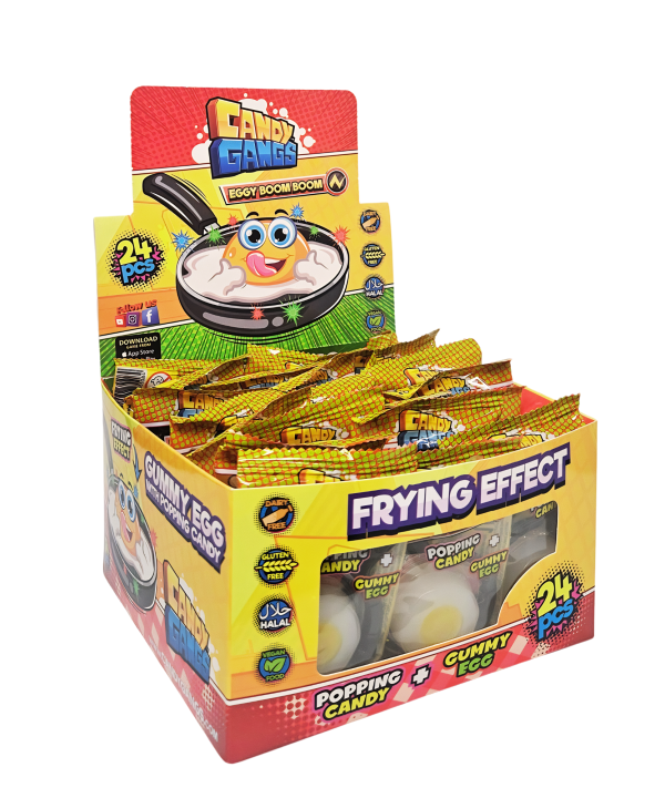 Candy Gangs Eggy Boom Boom želė saldainiai su traškiais saldainiais