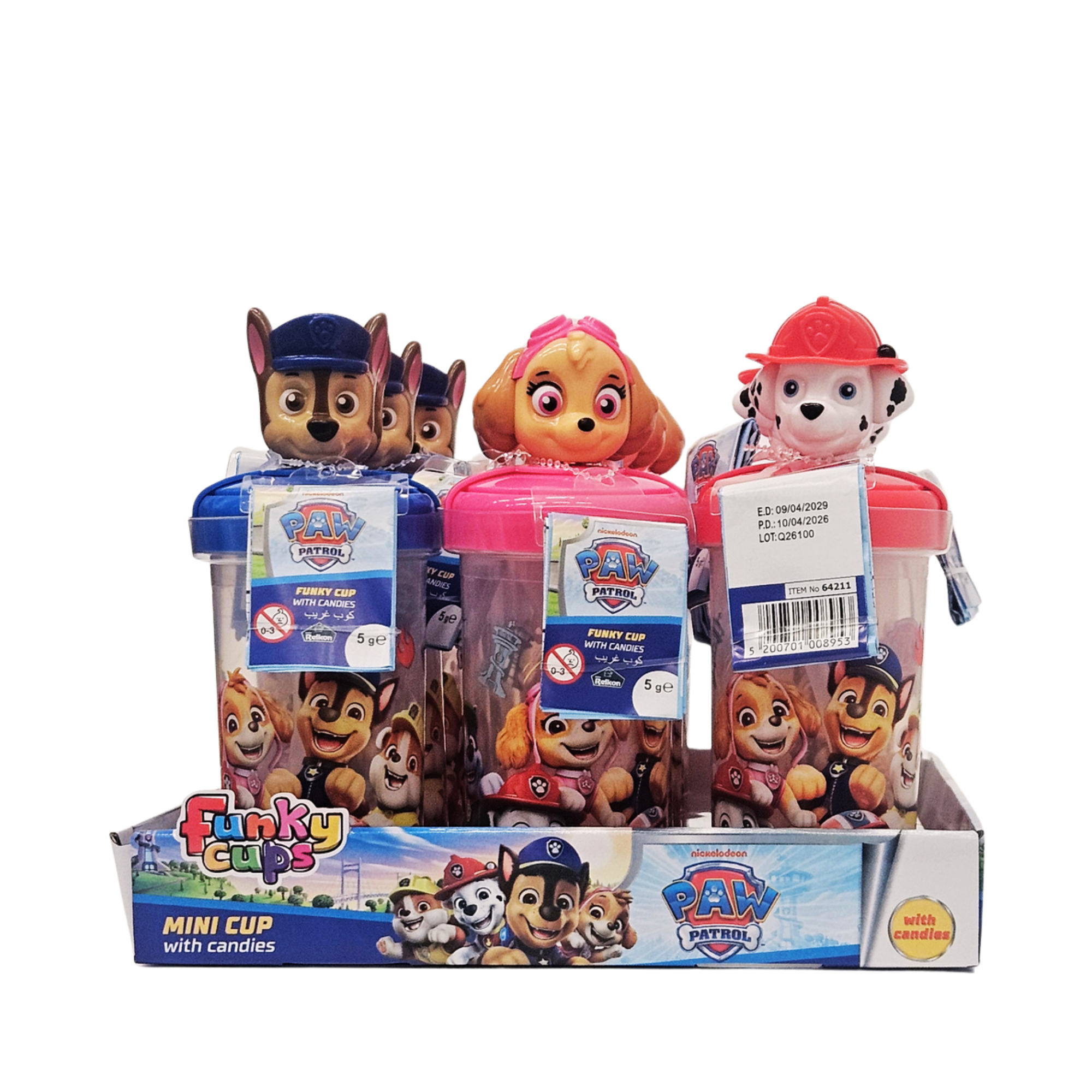 Paw Patrol Funny Cup su saldainiais
