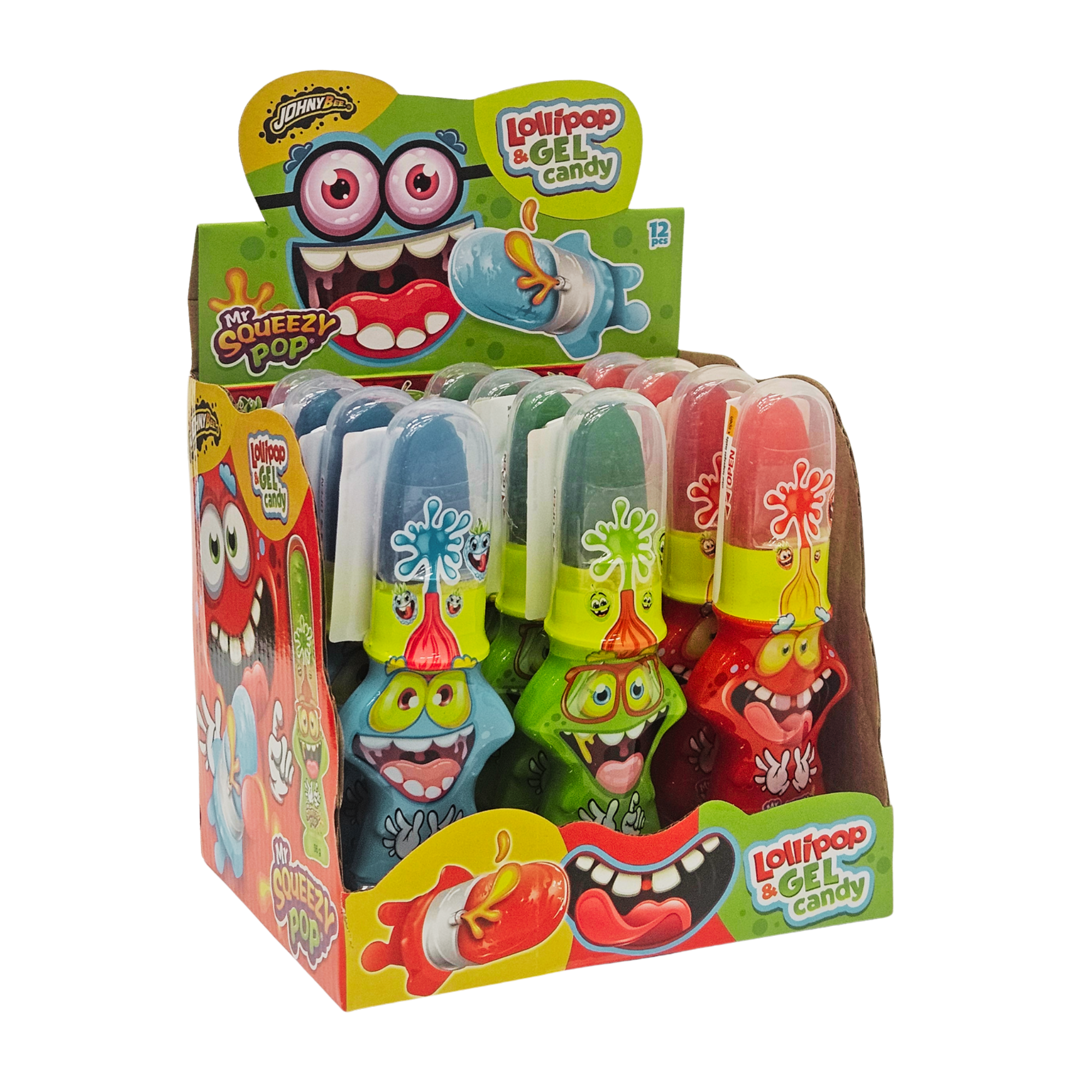 Johnny Bee Mr. Squeezy Pop ledinukas su želė saldainiais