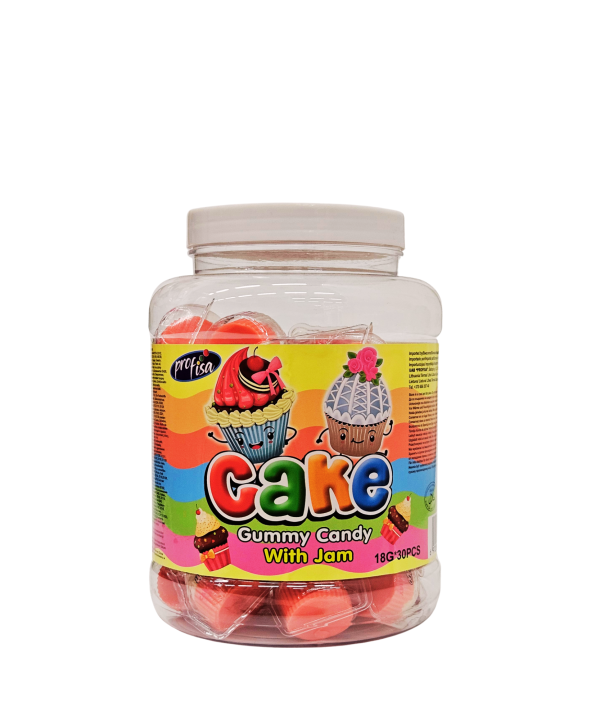 Cake Gummy Candy With Jam – pyragaičio formos guminukai su įdaru, 30 vnt.