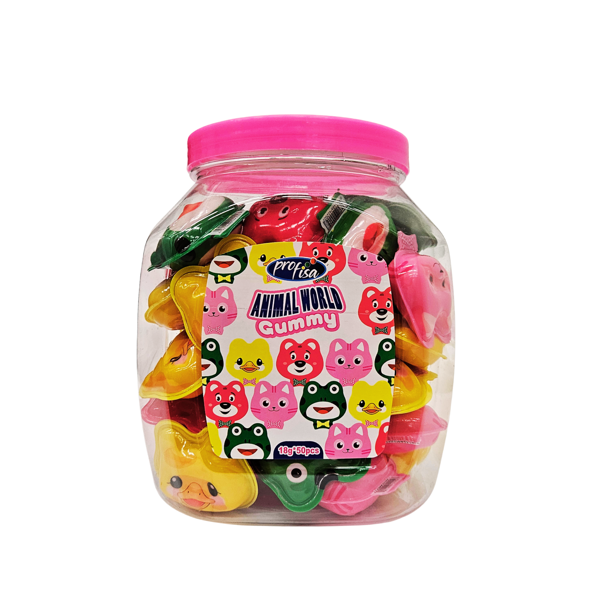Animal World Gummy – gyvūnėlių formos guminukai, 50 vnt