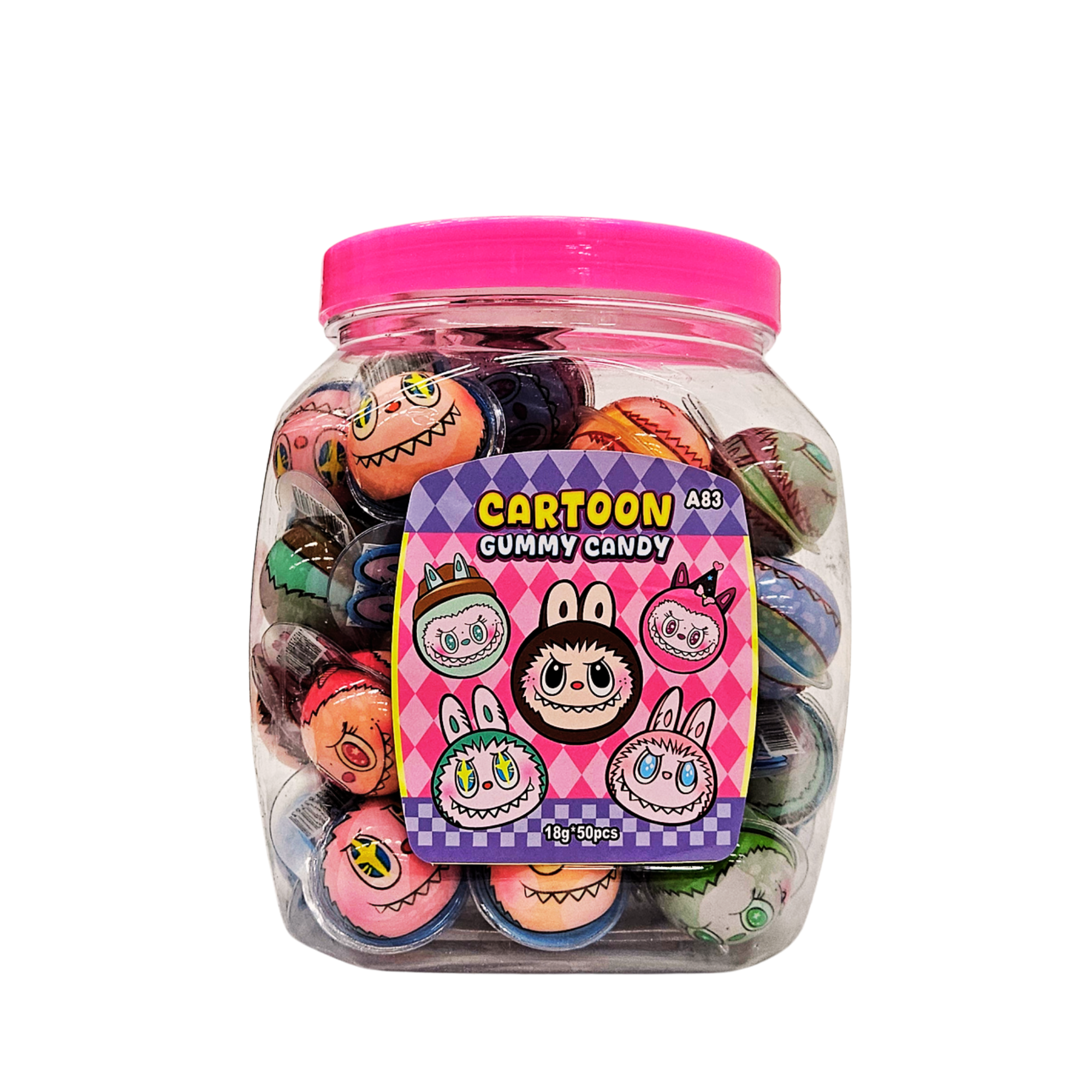 Cartoon Gummy Candy guminukai, 50 vnt