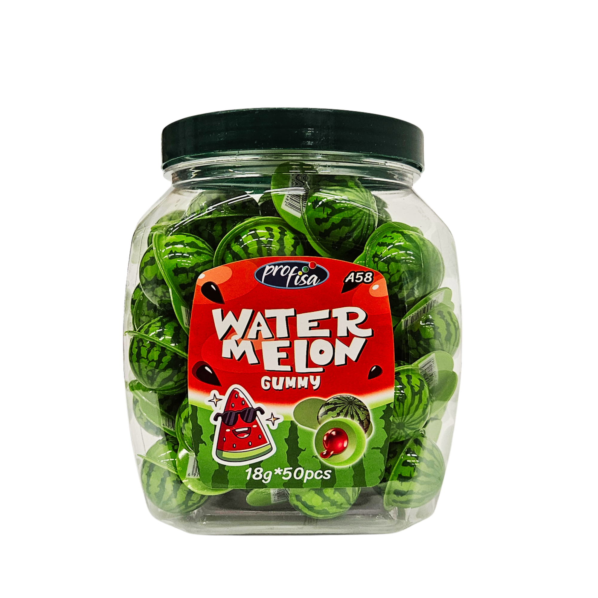 Profisa Watermelon Gummy – arbūzų skonio guminukai, 50 vnt