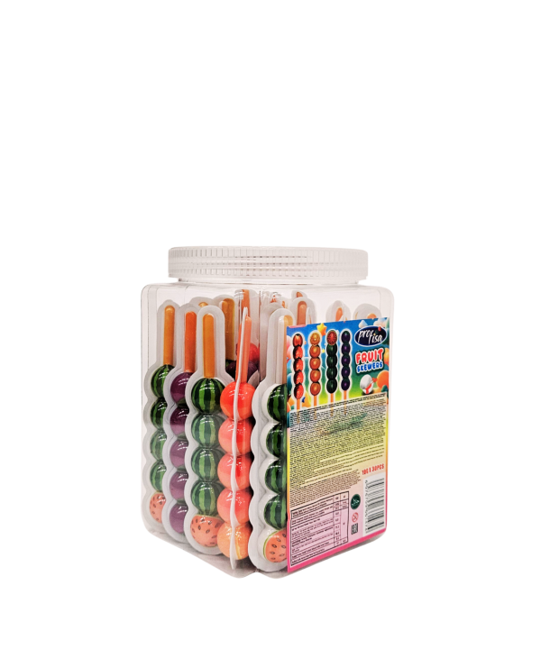 Fruit Skewers – vaisių formos guminukai ant pagaliuko, 30 vnt.