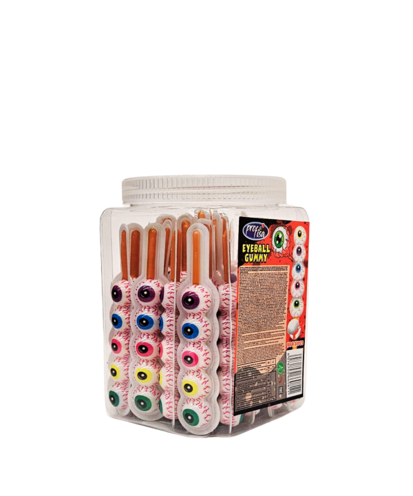 Eyeball Gummy – akies formos guminukai ant pagaliuko, 30 vnt.