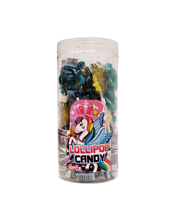 Unicorn Lollipop Candy – vienaragio ledinukai, 30 vnt
