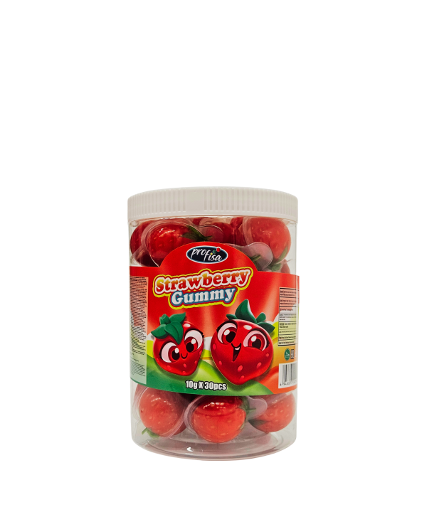 Strawberry Gummy – braškių formos guminukai, 30 vnt