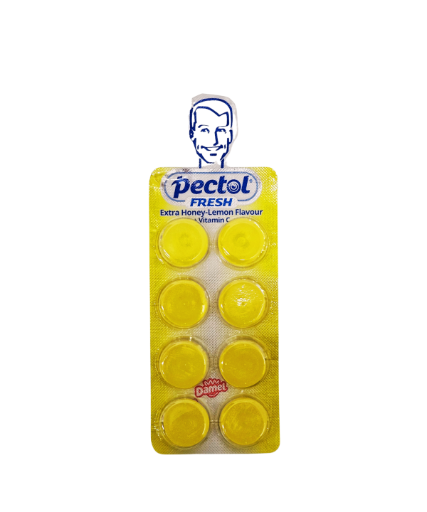 Pectol Fresh medaus ir citrinų skonio pastilės su vitaminu C