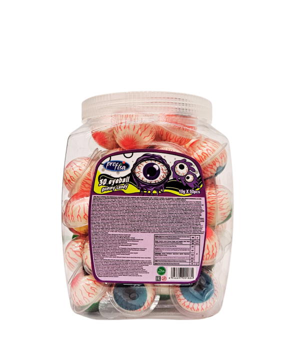 3D Eyeball Gummy Candy – guminukai, 50 vnt