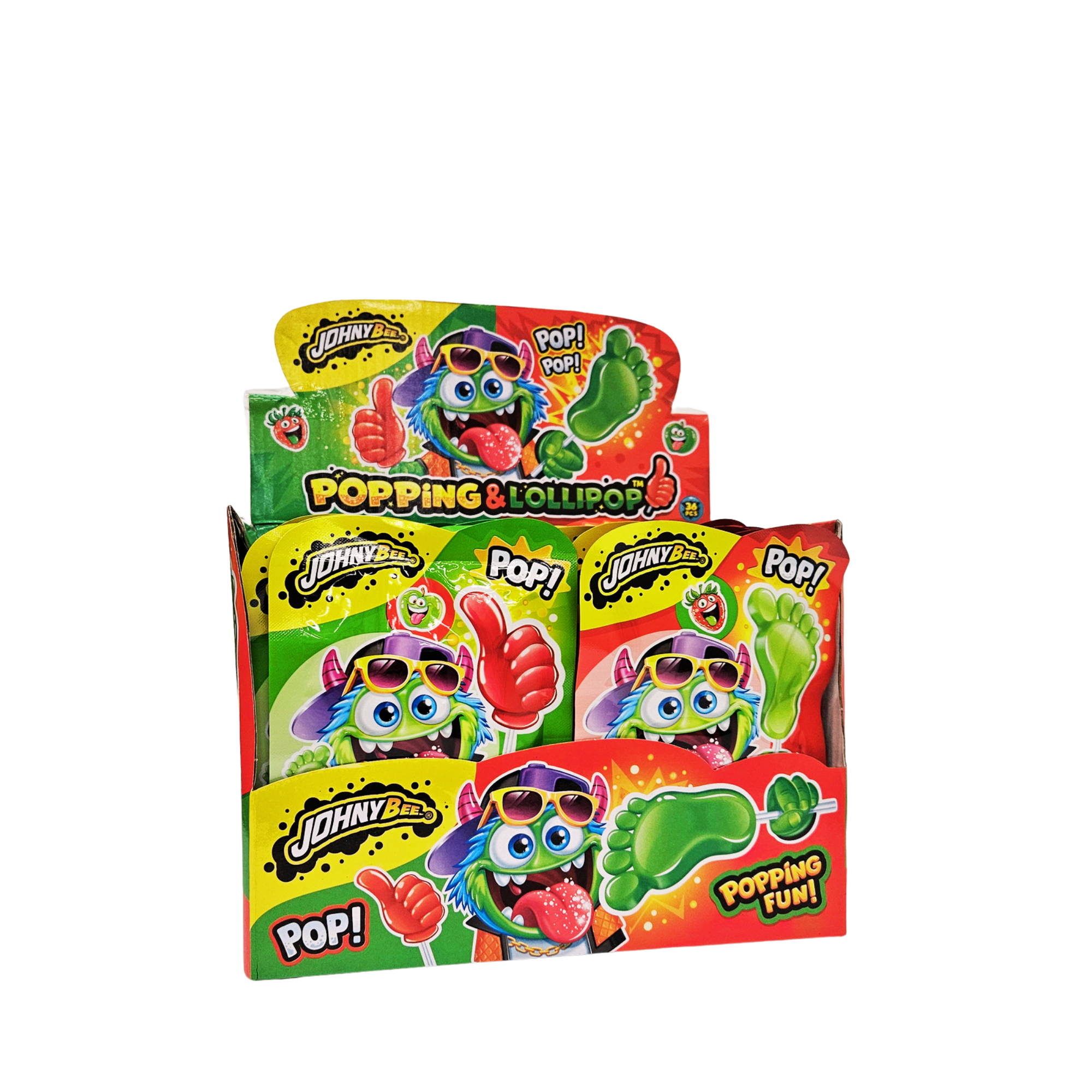 Johny Bee Popping & Lollipop ledinukas su spragsinčiais milteliais
