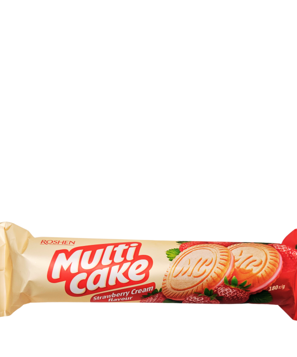 Multicake sausainis su braškių skonio kremu