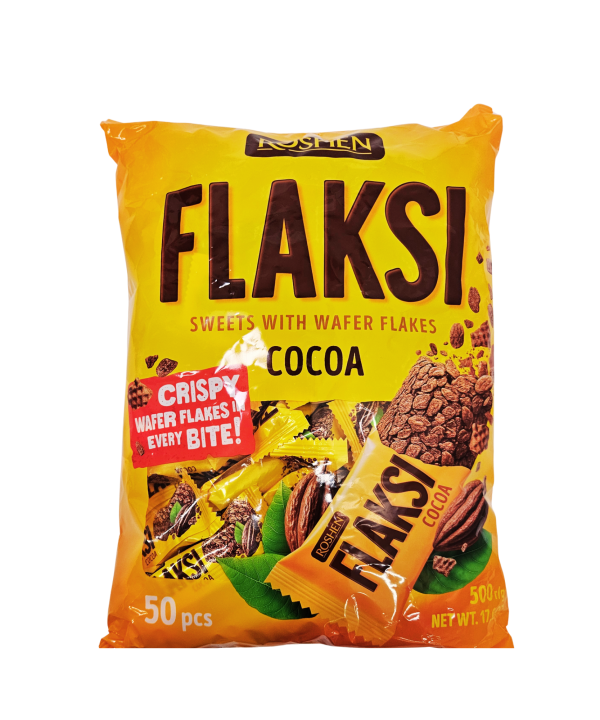Roshen Flaksi Cocoa vafliniai saldainiai su kakavos kremu