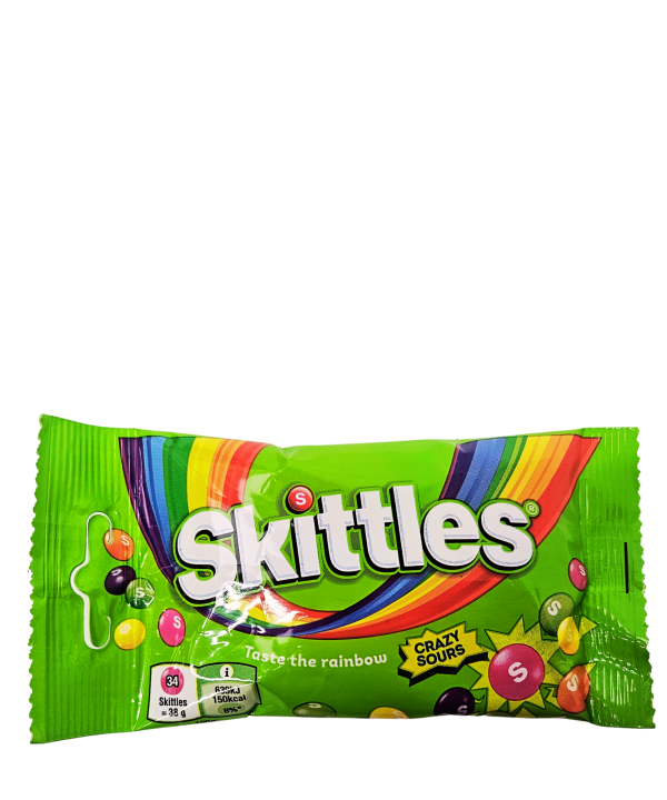 Skittles Crazy Sours rūgštūs vaisiniai saldainiai