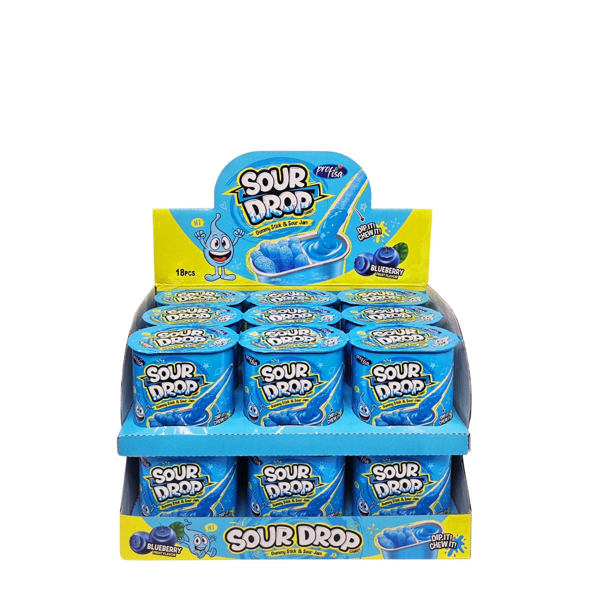 Sour Drop Gummy Stick & Sour Jam Mėlynių skonio