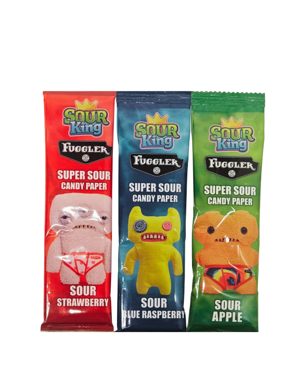 Sour King Fuggler Super Sour Candy Paper rūgštūs valgomi saldainių lapeliai
