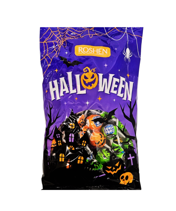ROSHEN HALLOWEEN LOLLIPOPS GUM – kolos skonio ledinukai su kramtomąja guma
