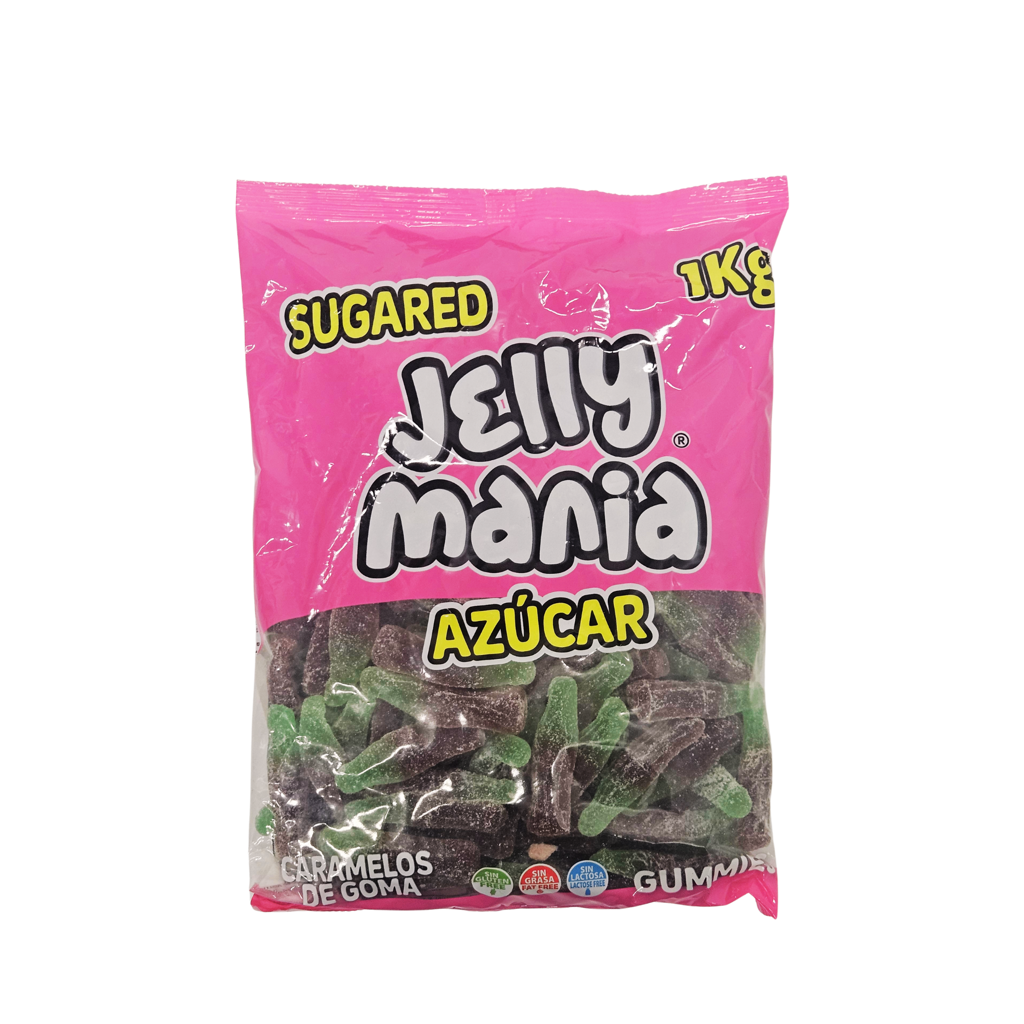 Jake Jelly Mania cukruoti kolos skonio buteliukų guminukai