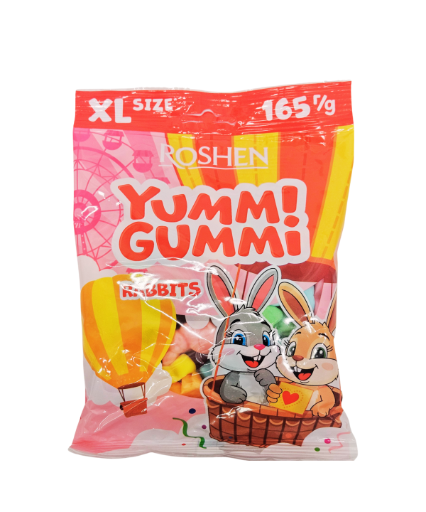 ROSHEN XXL Yummi Gummi Rabbits – triušių formos guminukai - 1 vnt