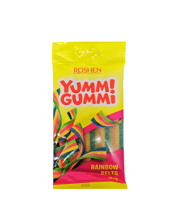 ROSHEN Yummi Gummi Rainbow Belts želė juostelės