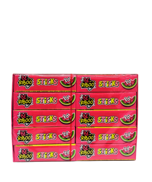 Be Riboo Sticks kramtomoji guma arbūzų skonio, 20 vnt