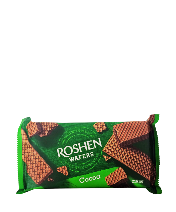 ROSHEN Wafers Cocoa kakaviniai vafliai su kakaviniu įdaru
