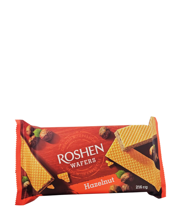 ROSHEN Wafers Hazelnut vafliai su lazdynų riešutų įdaru