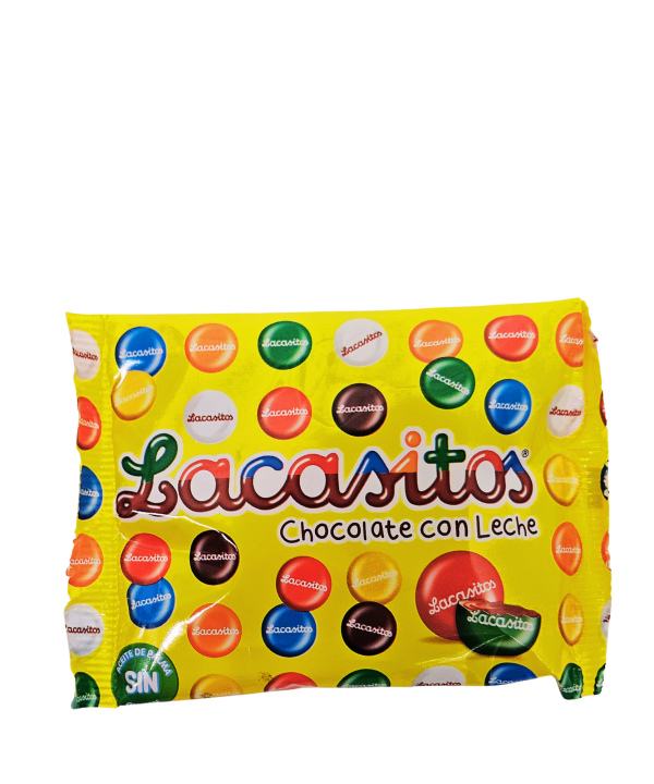Lacasitos – pieninio šokolado saldainiai su spalvotu cukraus glaistu