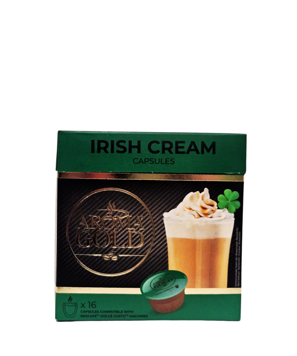 Aroma Gold Irish Cream – tirpaus kavos gėrimo kapsulės su airiško kremo skoniu
