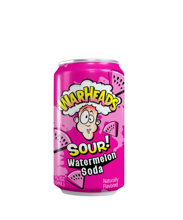 WARHEADS arbūzų skonio rūgštus gazuotas gaivusis gėrimas, 330 ml